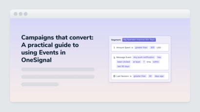 How to use events in onesignal thumbnail How to use events in onesignal thumbnail
