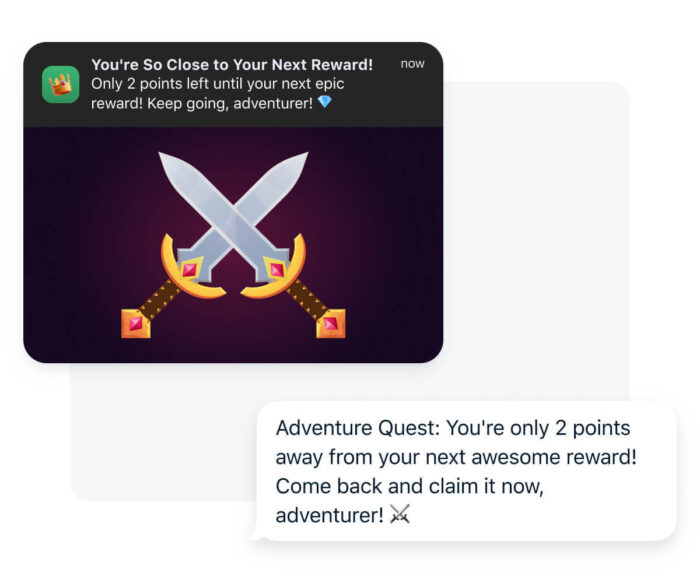 Push notification & SMS