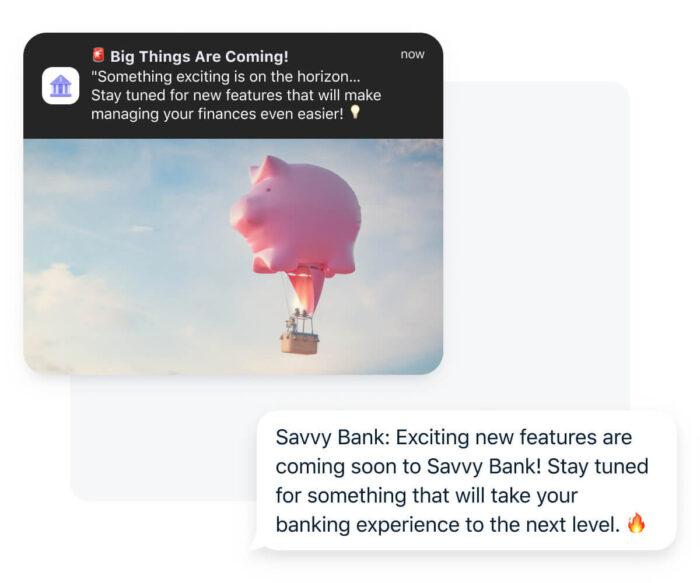 Push notification & SMS