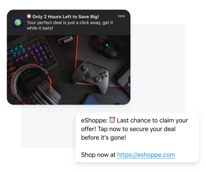 Push notification & SMS