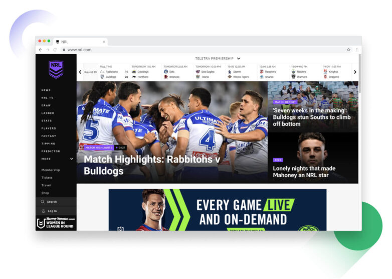 National rugby league about nrl