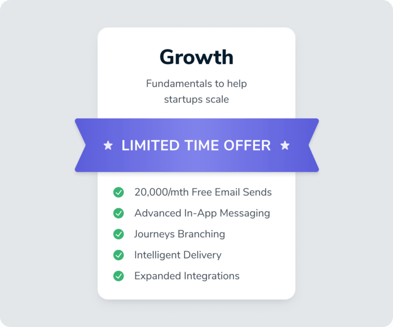 Onesignal shipaton offer growth plan 3 months free limited time offer