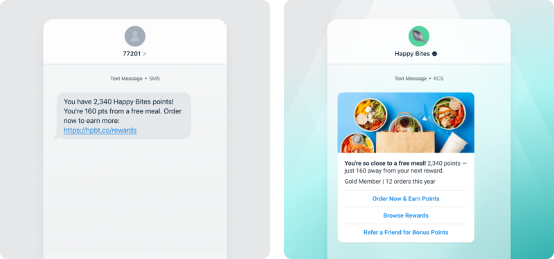 Sms rcs loyalty and rewards messaging