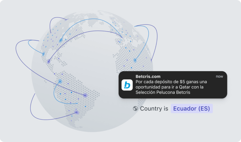 Betcris localizing messaging based on user location and dialect Betcris localizing messaging based on user location and dialect