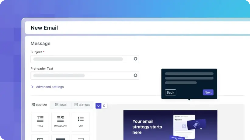Content highlight tour email