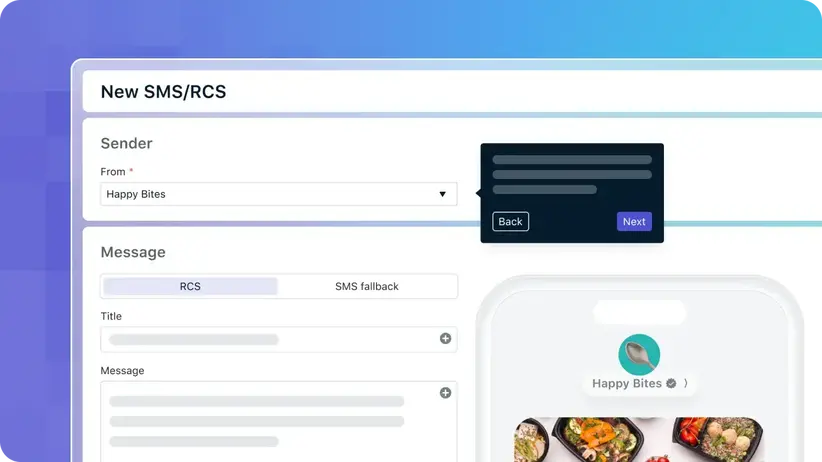 Content highlight tour sms rcs