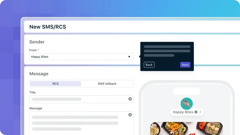 Content highlight tour sms rcs