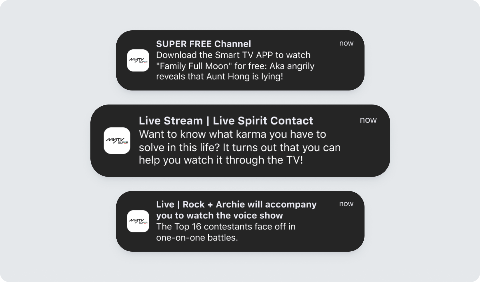 mytv super tuning to a stronger frequency push examples