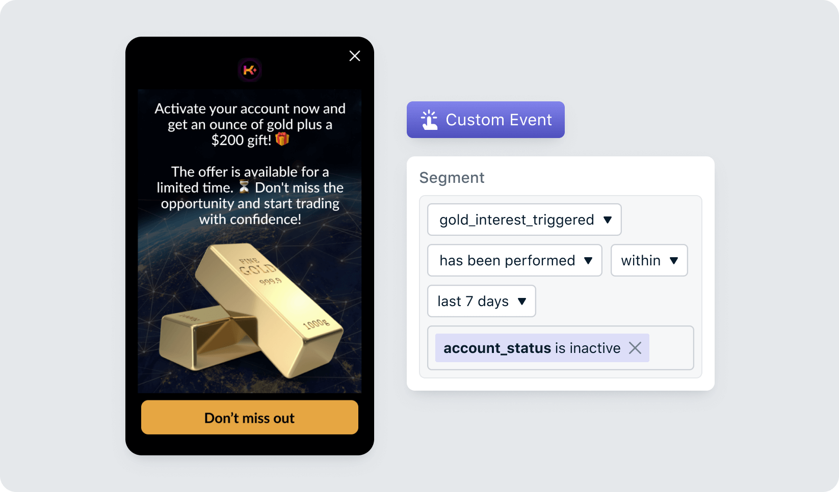 Seekapa custom events in app